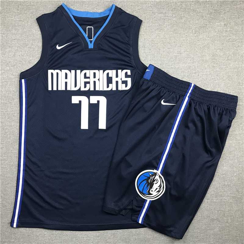 Mavericks 77 Luka Doncic Navy Nike Swingman Jersey(With Shorts),We sell and wholesale Mavericks 77 Luka Doncic Navy Nike Swingman Jersey(With Shorts) on line form chian!